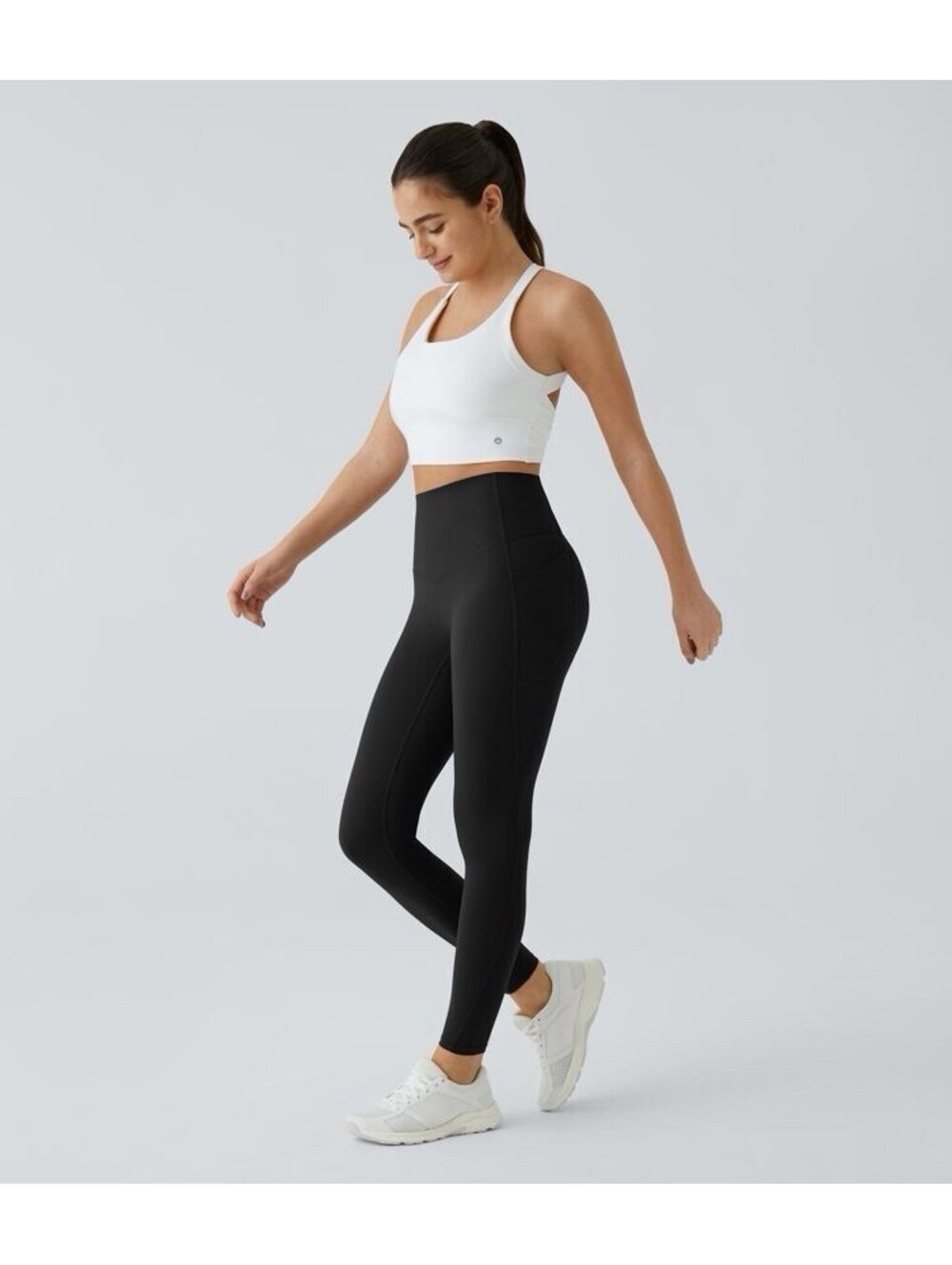 HALARA UltraSculpt High Waisted Tummy Control 7/8 Leggings Black Size Small NWT